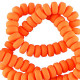 Polymer beads rondelle 7mm - Orange